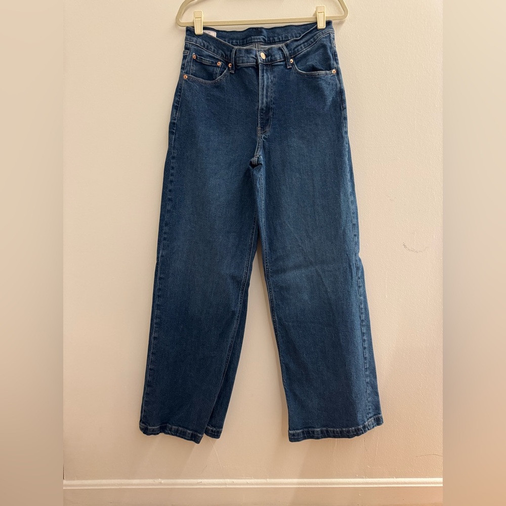 Gap High Rise Stride Wide Leg Jeans (31L)